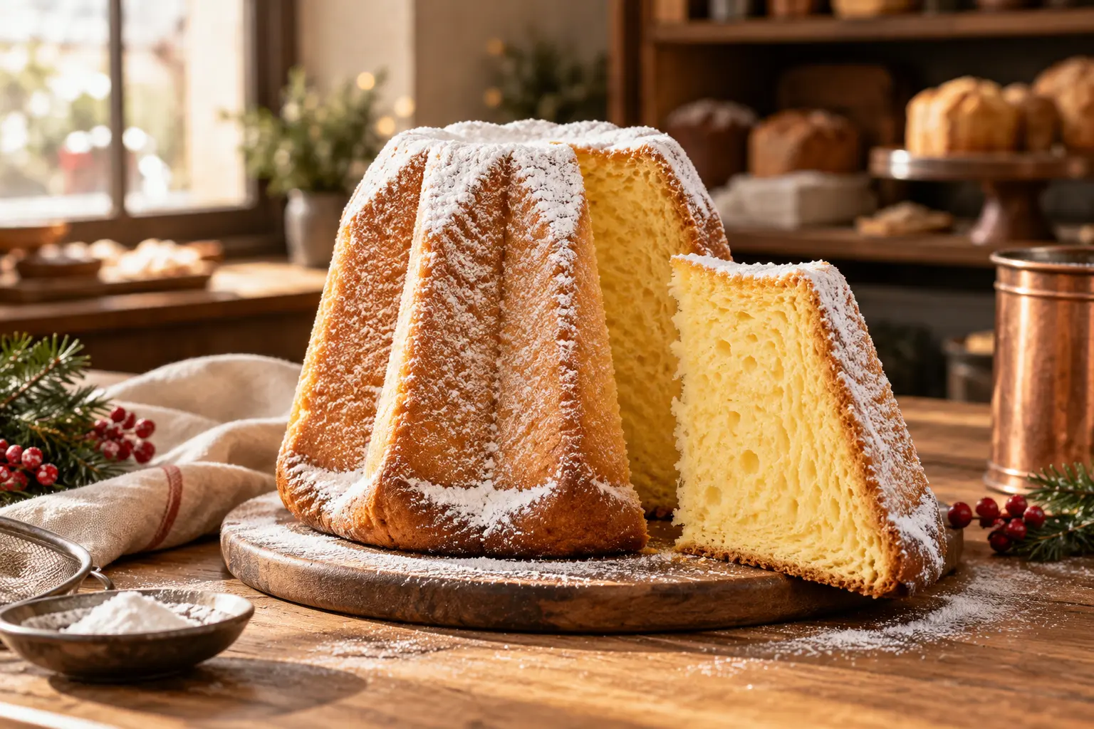 Fotografia illustrativa di un pandoro